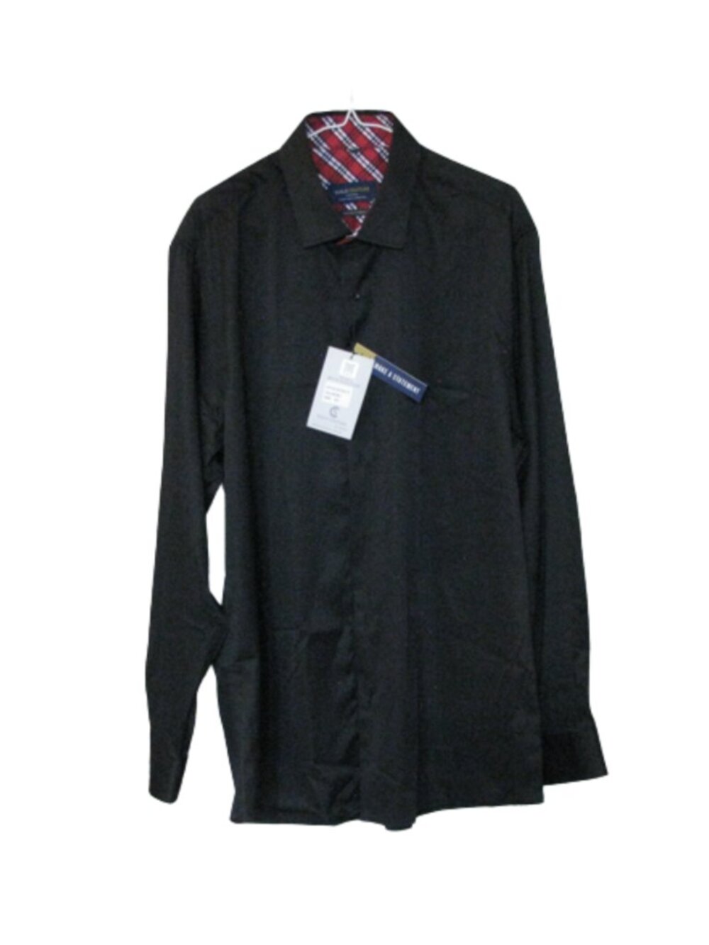 Suslo Couture Limited Edition Comfort Stretch Wrinkle Free Black Dress Shirt 2XL - Picture 2 of 9